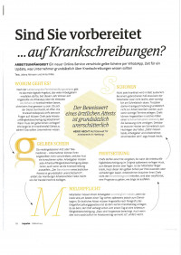 Artikel zu Krankschreibung in der Zeitung impulse Artikel zu Krankschreibung in der Zeitung impulse